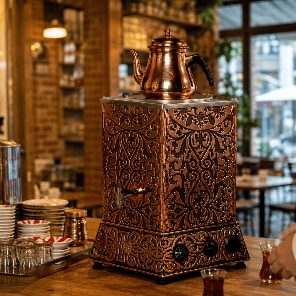 Anka Elektrikli Pro Max 1 Demlikli 12 Litre Bakır Çay Makinesi