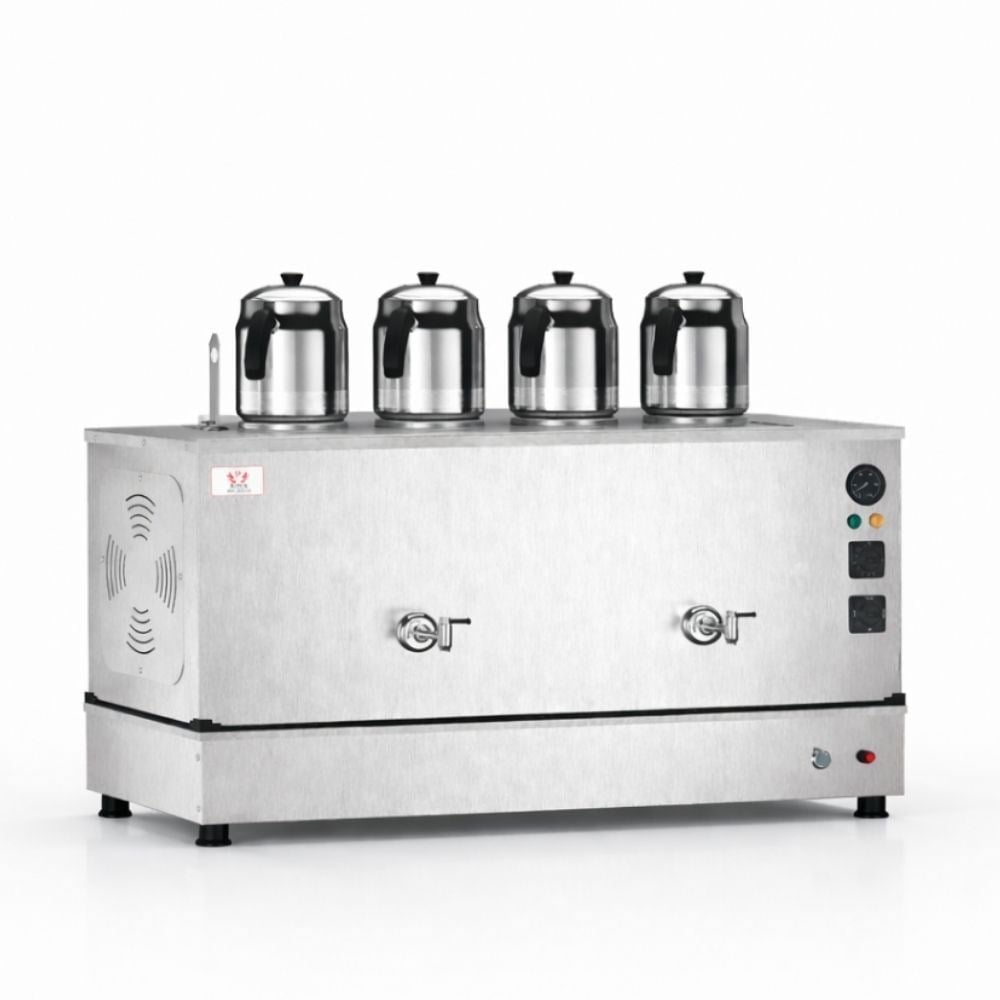 Anka Tüplü İnox Pro Compact Hibrit Smart 4 Demlikli 40 Litre Çay Makinesi