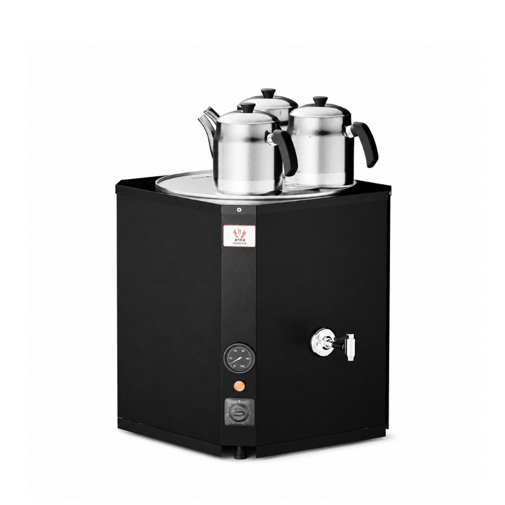 Anka Yeni Nesil Çay Makinası 3 Demlikli 35 Litre Siyah