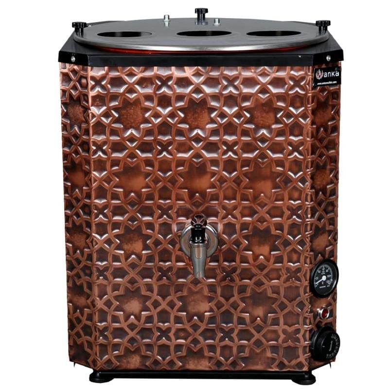 Anka Yeni Nesli Çay Makinesi 3 Demlikli 35 Litre Bakır