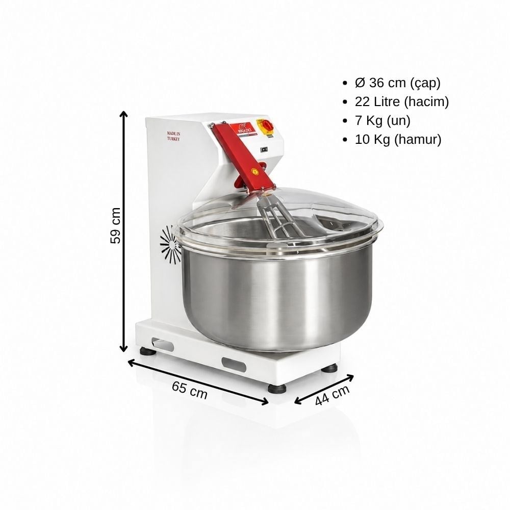 Boğaziçi 10 Kg Kapaklı Hamur Yoğurma Makinesi 380V