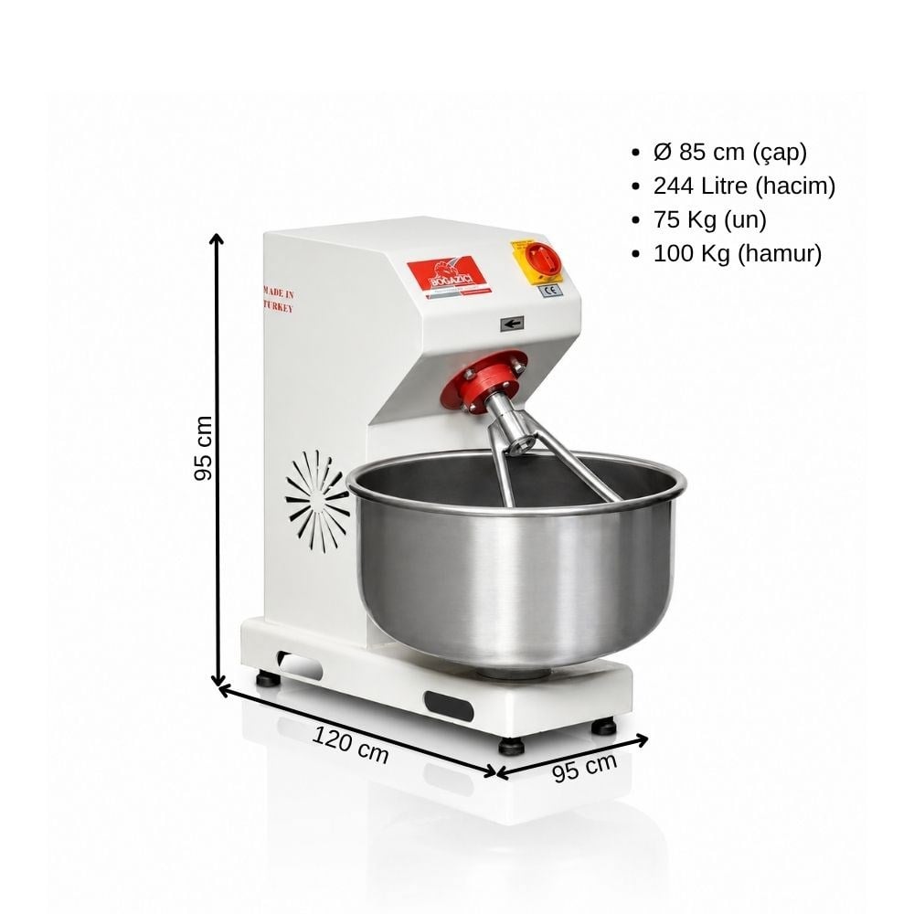 Boğaziçi 100 Kg Hamur Yoğurma Makinesi 220V