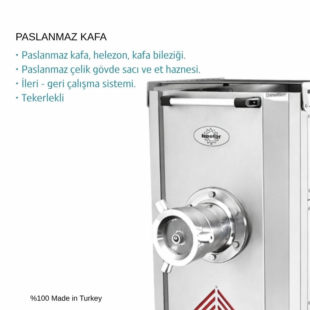 Bosfor No:130 Paslanmaz Kafa Et Kıyma Makinesi 380V