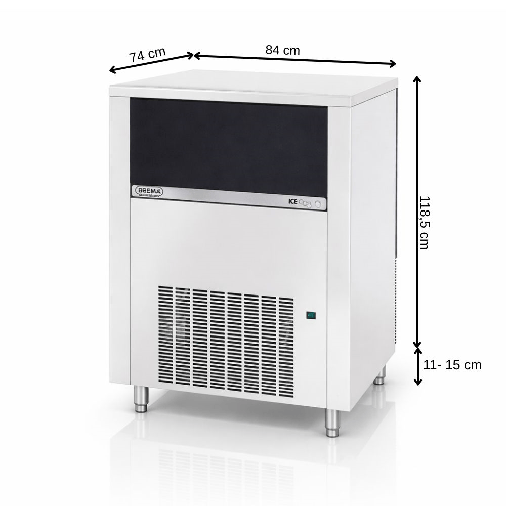 Brema 160 kg/gün Hazneli Ticari Küp Buz Makinesi – CB 1565 A HC B-QUBE
