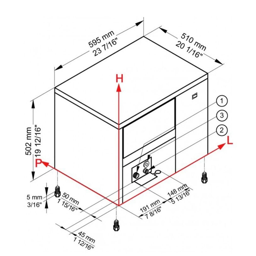 Brema 30 kg/gün Hazneli Ticari Küp Buz Makinesi – IC 24 A HC