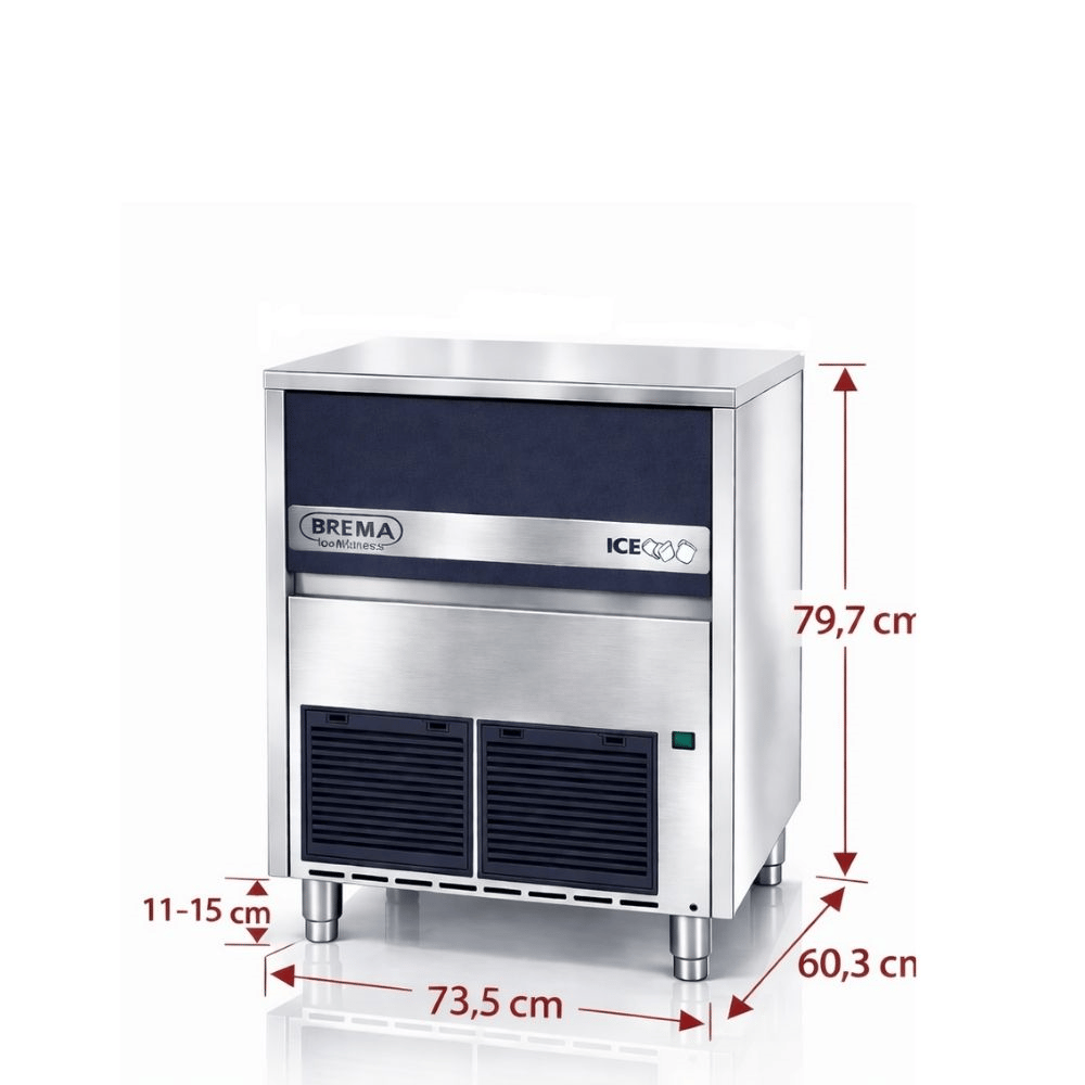 Brema 73 kg/gün Hazneli Ticari Küp Buz Makinesi – CB 640 A HC