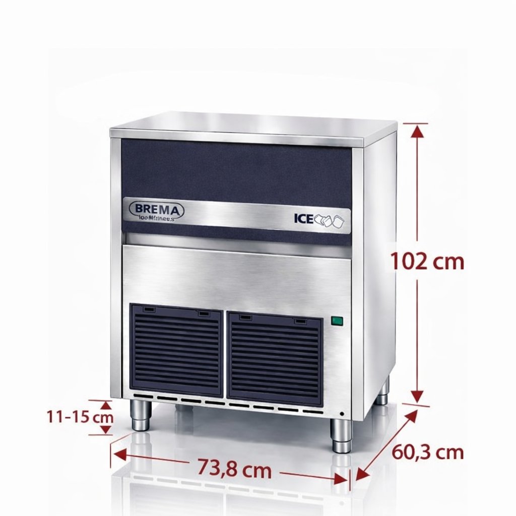 Brema 95 kg/gün Hazneli Ticari Küp Buz Makinesi – CB 955 A HC