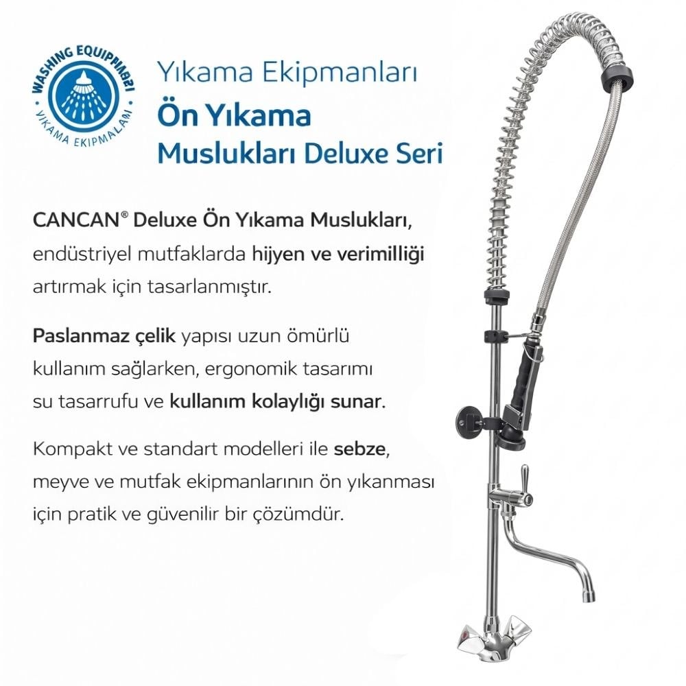 Cancan MT02 Deluxe Tezgaha Monte Ara Musluklu Mutfak Bataryası