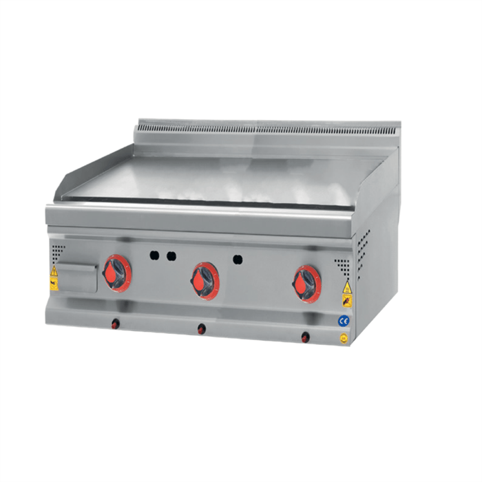 CSA İnox Karacasan Endüstriyel 120 cm 600 Seri Set Üstü Doğazgazlı Düz Pleyt Izgara