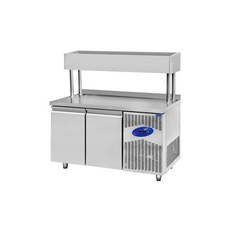 CSA Karacasan (304 Çelik) 141 cm İki Kapılı Pizza Hazırlık Dolabı