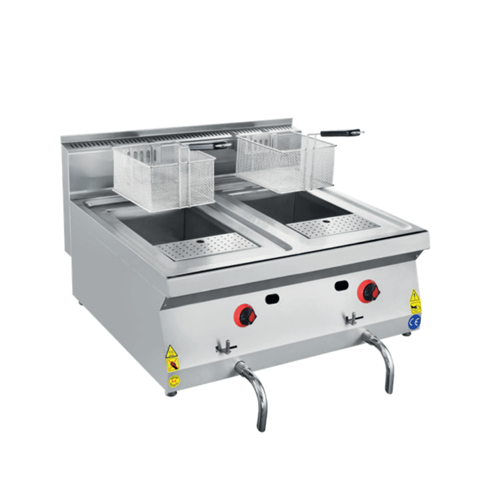 CSA İnox Karacasan Endüstriyel 80 cm 700 Seri Set Üstü Edge LPG Tüplü Fritöz