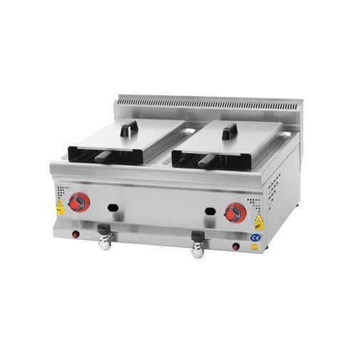 CSA inox Karacasan Endüstriyel 8+8 lt 600 Seri Set Üstü LPG Tüplü Fritöz
