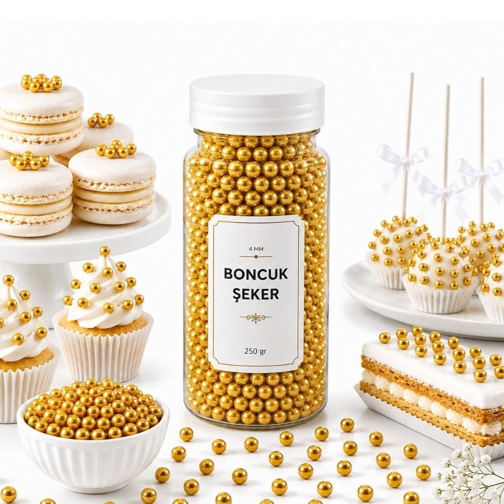 Dr. GustoDr. Gusto 4 Mm Gold Altın Boncuk Şeker 250 GrDR-4MM-GOLD