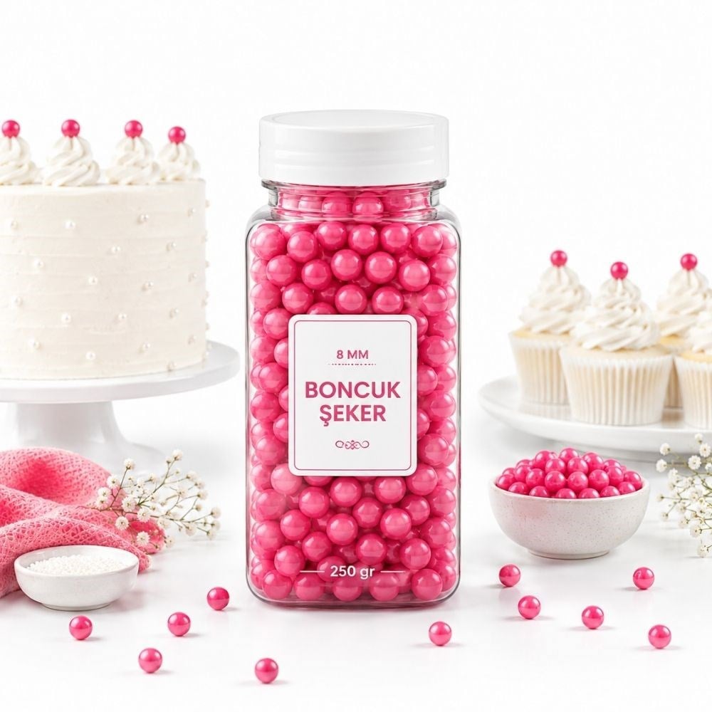 Dr. GustoDr. Gusto 8 Mm Pembe Boncuk Şeker 250 GrDR-8MM-PEMBE