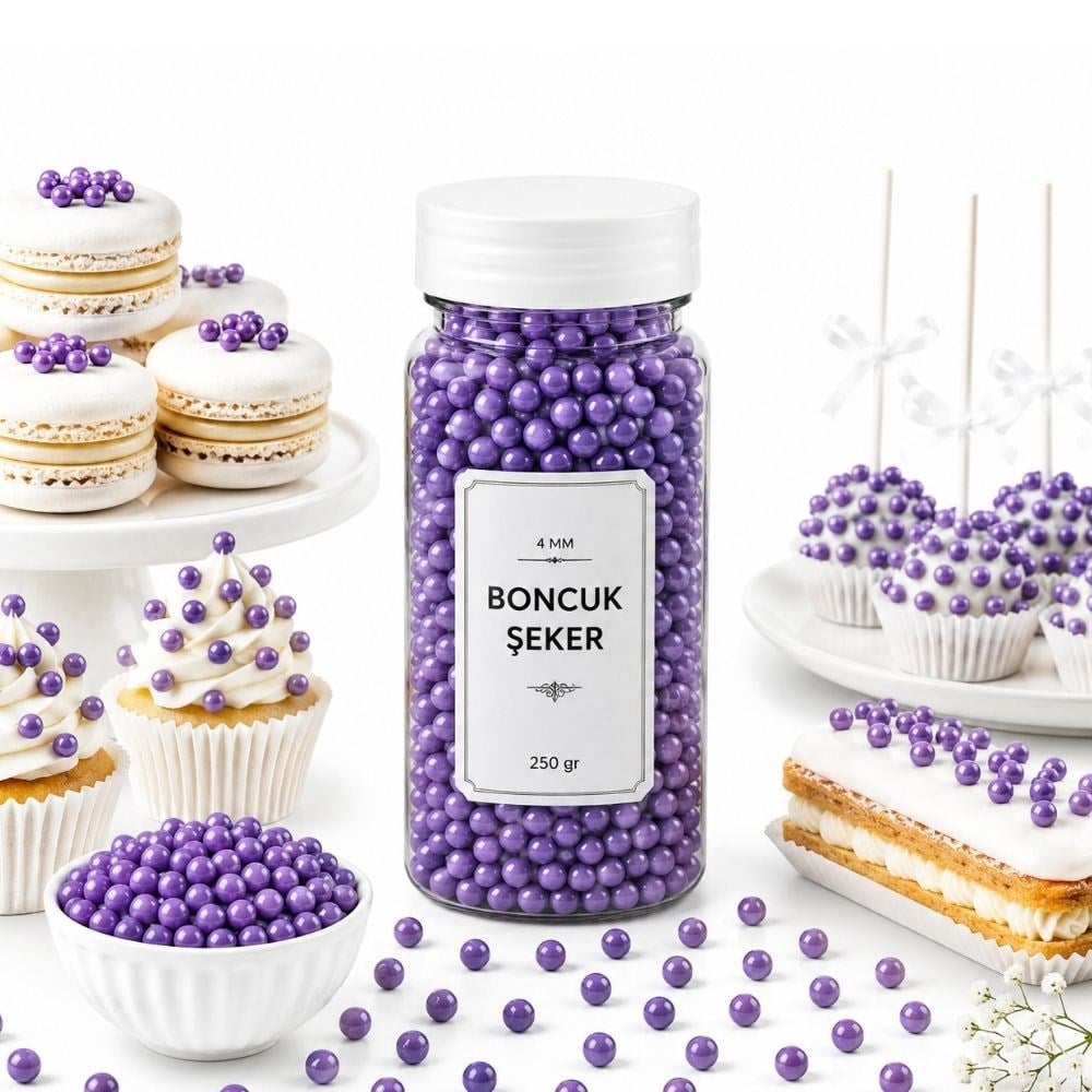Dr. GustoDr. Gusto 4 Mm Mor Boncuk Şeker 250 GrDR-4MM-MOR