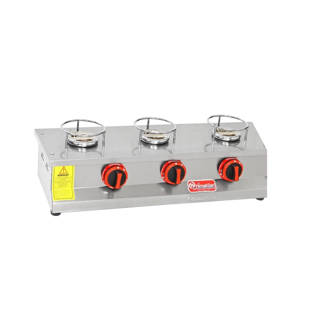 Himaksan Endüstriyel Lpg Tüplü 3 Ocaklı Künefe Ocağı Makinesi