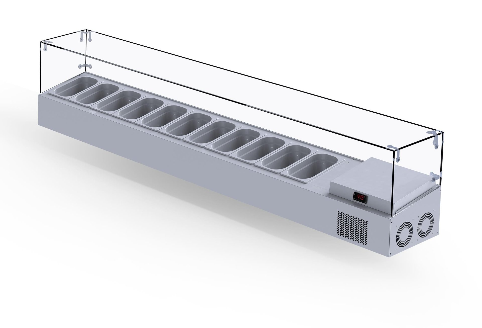 Iceinox Set Üstü Saladbar Cam Kapak GN 1/4-150: 11 Adet