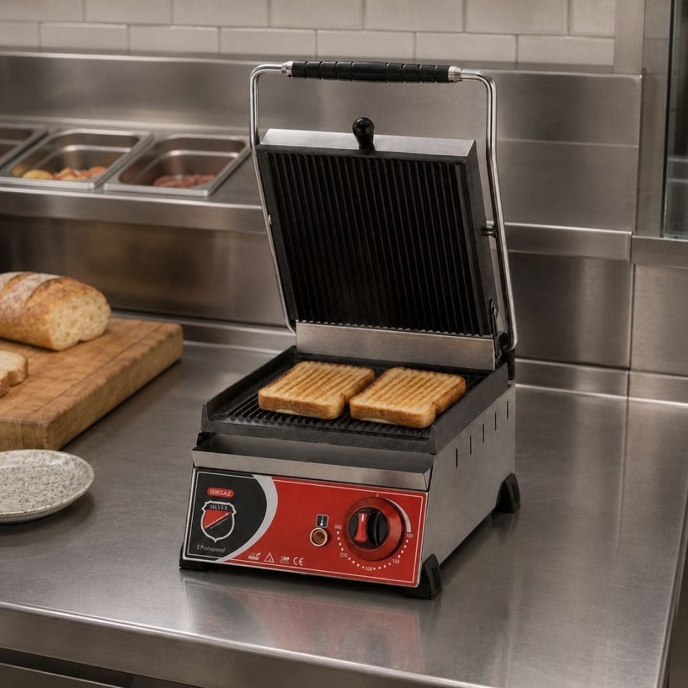 Silverinox Elektrikli 8 Dilim Döküm Tost Makinesi