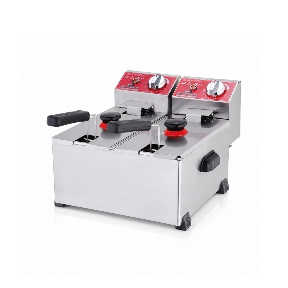 Işıkgaz Silver Endüstriyel Çiftli 3+3 Litre Elektrikli Fritöz