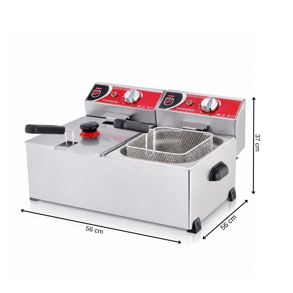 Işıkgaz Silver Endüstriyel Çiftli 5+5 Litre Elektrikli Fritöz