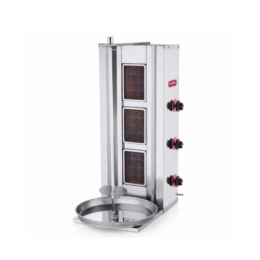 Silverinox Doğalgazlı 3 Radyan Döner Makinesi