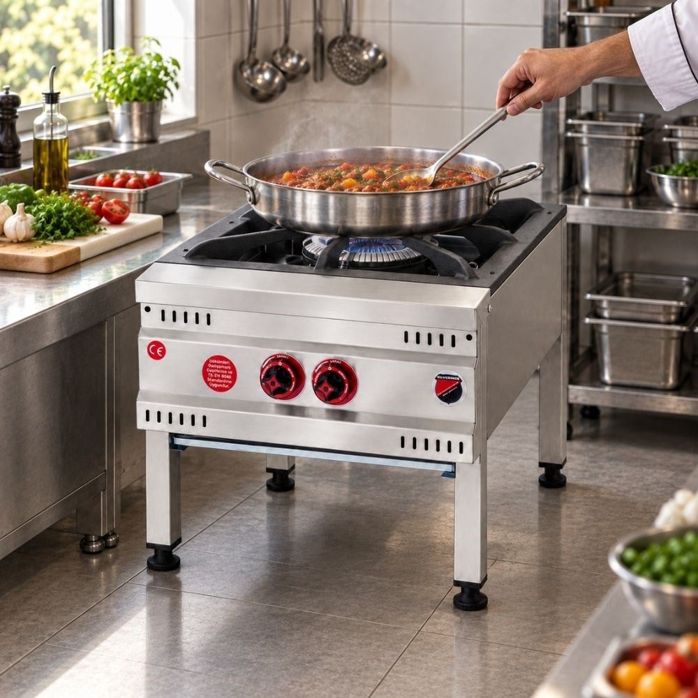 Silverinox Doğalgazlı 2 Yanışlı Yer Ocağı