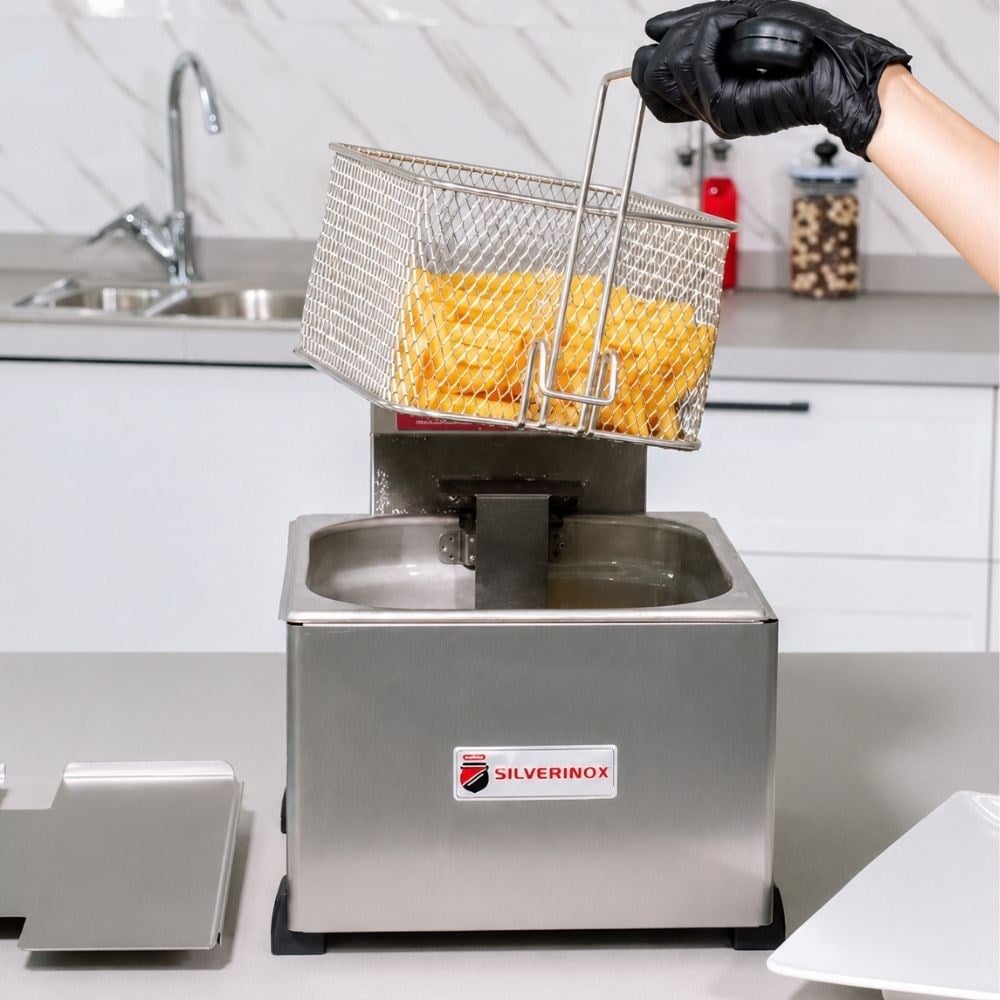 Silverinox Elektrikli Tekli 8 Litre Fritöz 220V