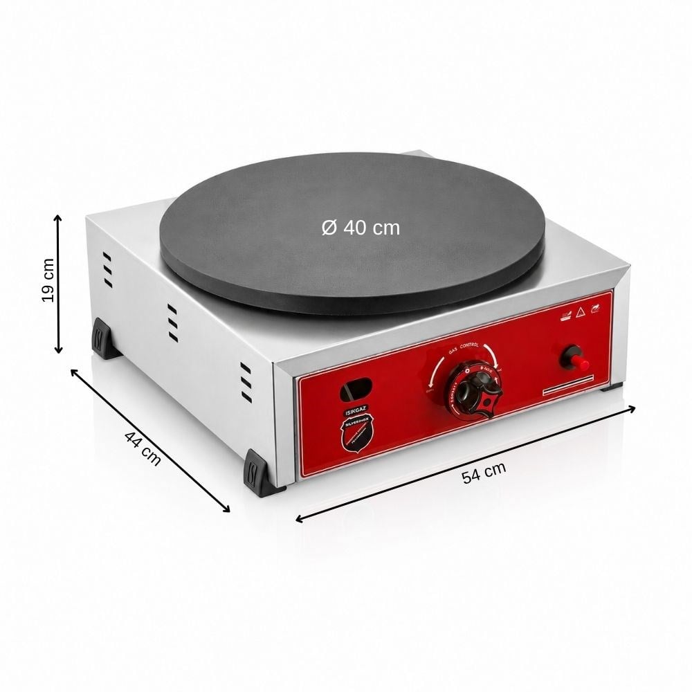 Silverinox Tüplü 40 Cm Krep Pişirme Makinesi