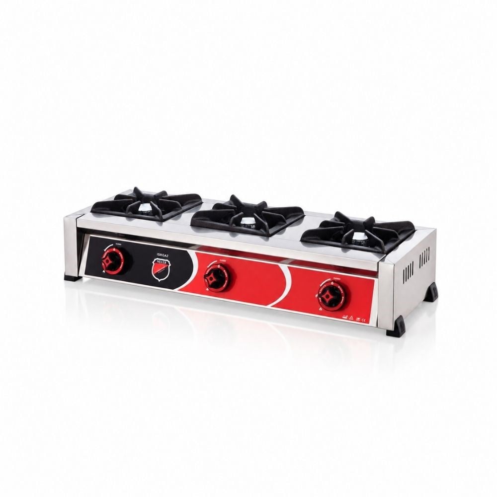 Silverinox Tüplü Set Üstü Mini 3 Gözlü Ocak