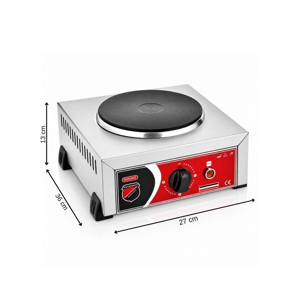 Silverinox Elektrikli Set Üstü 1 Gözlü Pleyt Isıtıcı 220V
