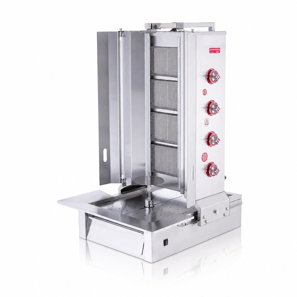 Silverinox Tüplü 4 Radyan Alttan Motorlu Döner Makinesi 