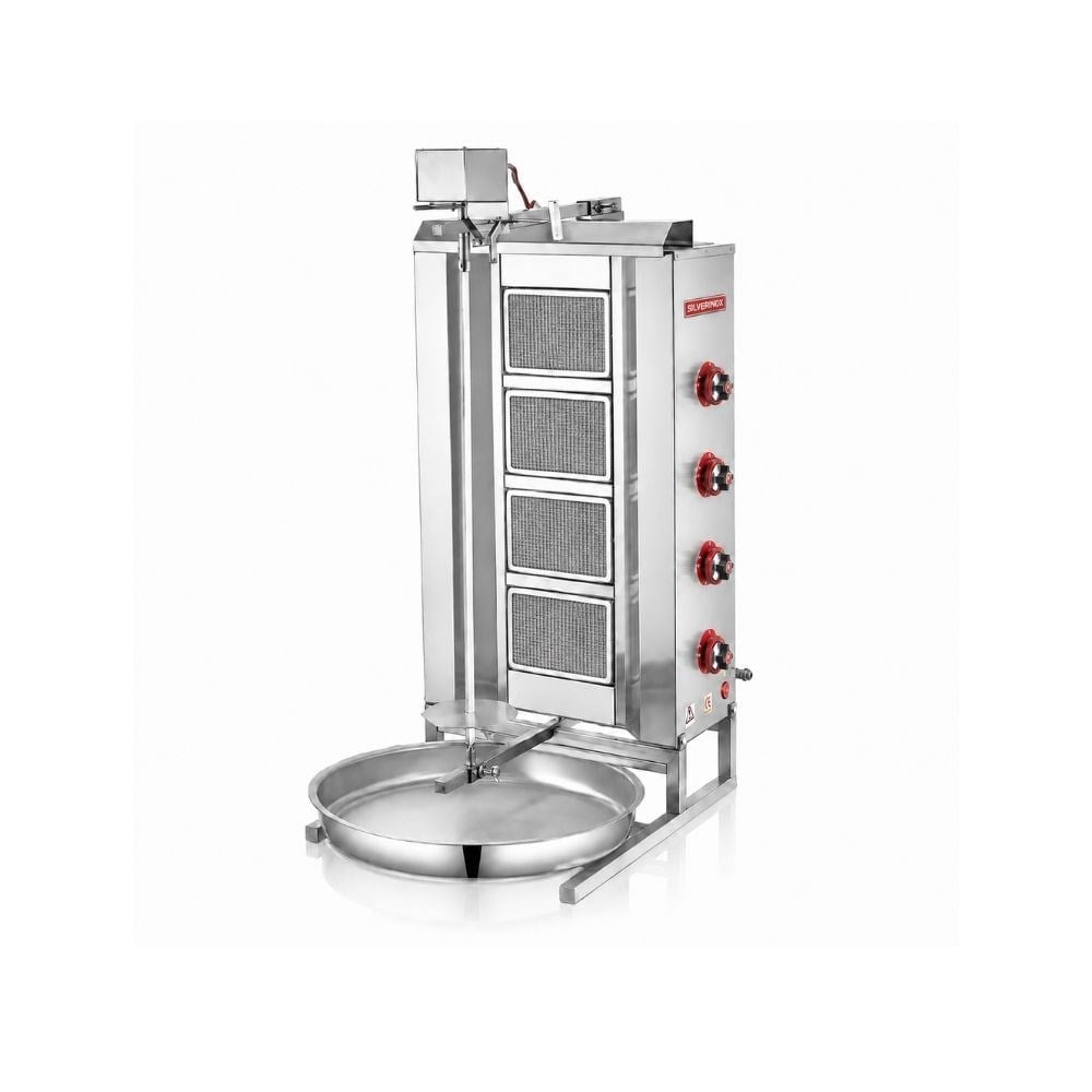 Silverinox Tüplü 4 Radyan Üstten Motorlu Döner Makinesi 