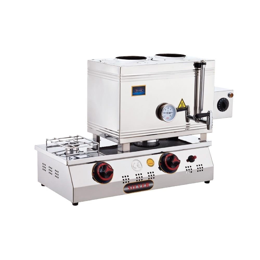 Işıkgaz Silverinox Doğalgaz + Elektrikli 30 Litre 2 Demlikli Çay Kazanı