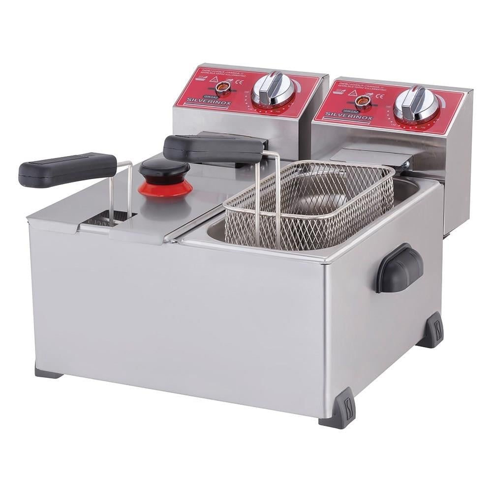 Işıkgaz Silverinox Endüstriyel Çiftli 3+3 Litre Elektrikli Fritöz