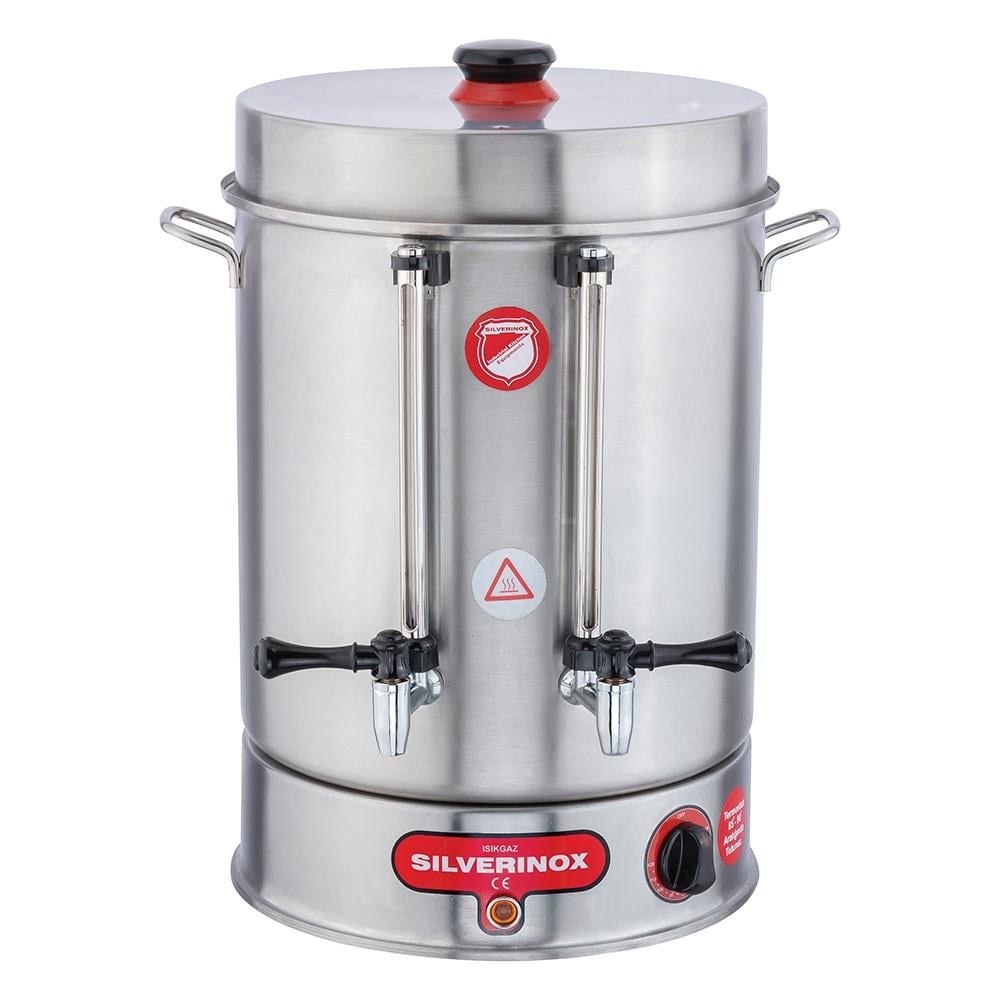 Işıkgaz Silverinox Metal Musluk 160 Bardak Çay Makinesi 15 L Çay Potu