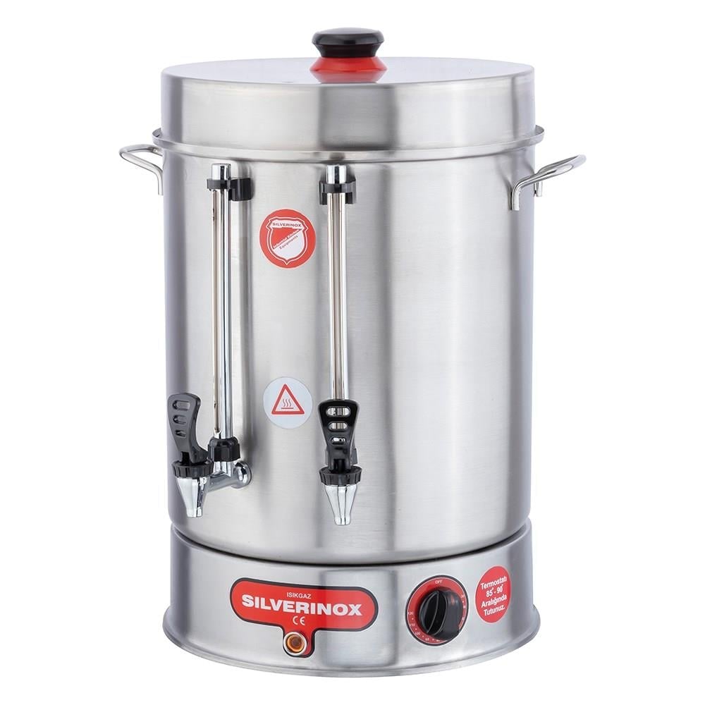 Işıkgaz Silverinox Metal Musluk 500 Bardak Çay Makinesi 50 L Çay Potu
