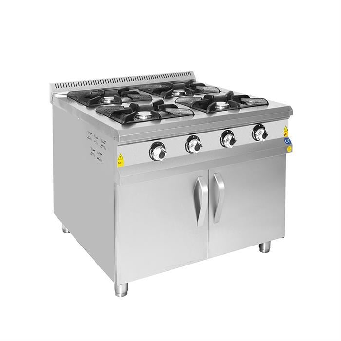 CSA Karacasan 100x100 Cm Tüplü 4 Lü Dolaplı Ocak