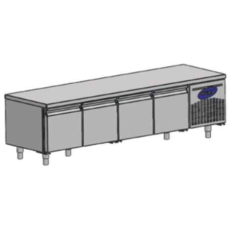CSA Karacasan (304 Çelik) 632 Lt 235 cm Üç Kapılı Tezgah Tipi Et Balık Dolabı Dolabı