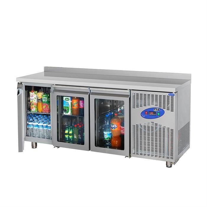 CSA Karacasan 400 Lt Üç Kapılı 600Lük Tezgah Tipi Buzdolabı(304 Çelik)
