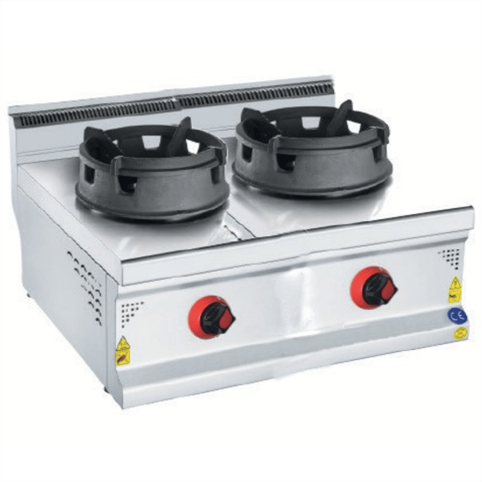 Karacasan Endüstriyel 900 Seri Set Üstü 80 cm 2 Gözlü LPG Tüplü Wok Ocak