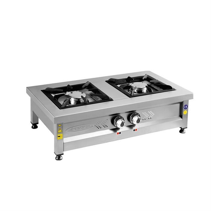 CSA Karacasan Set Üstü Çiftli 2 Gözlü Doğalgazlı Ocak100x60x25cm