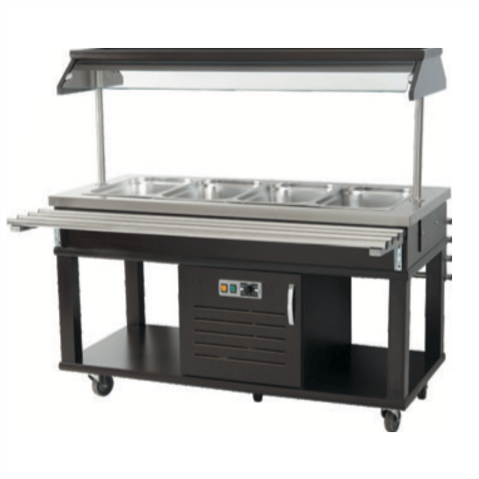Karacasan Endüstriyel Üç Küvetli Salad Bar Ünitesi & Beyaz İnci Salad Bar 