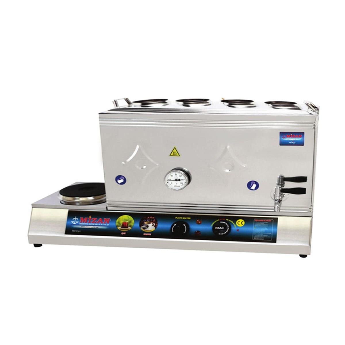 Mizan 80 Lik Elektrikli 60 Litre 4 Demlikli Çay Kazanı Çay Ocağı