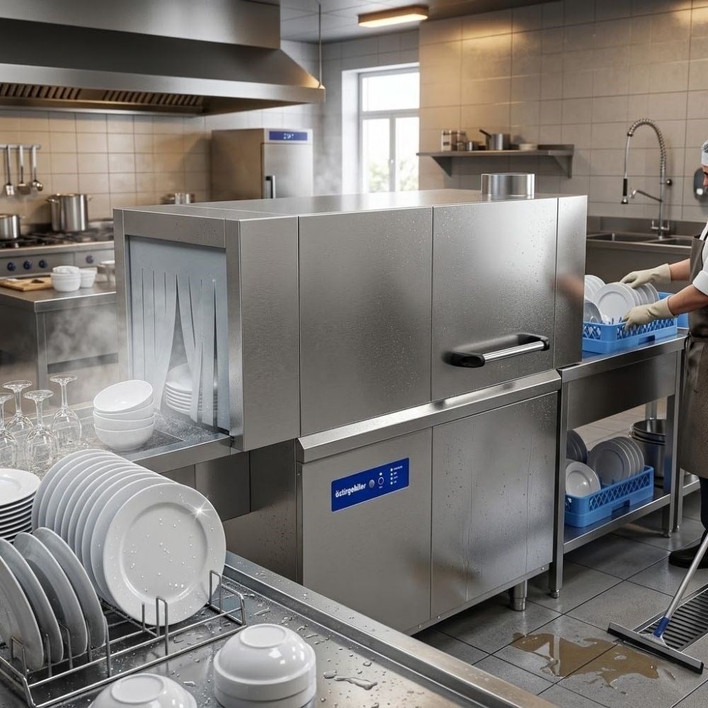 Öztiryakiler OBK 1500 Konveyör Tipi Bulaşık Makinesi (Kurutmasız – Sağ Girişli)
