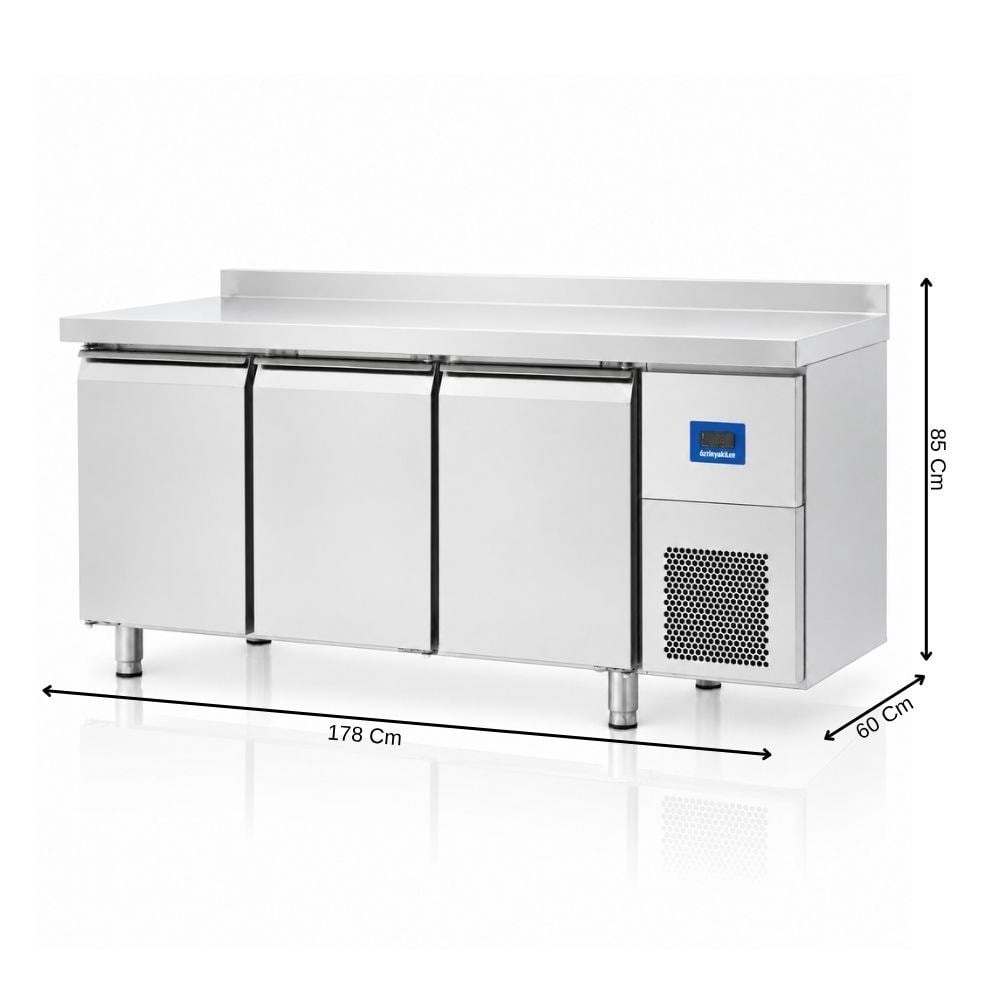 Öztiryakiler TA 360 LMV 3 Kapılı Tezgah Tip Derin Dondurucu 380 Litre 304 Çelik