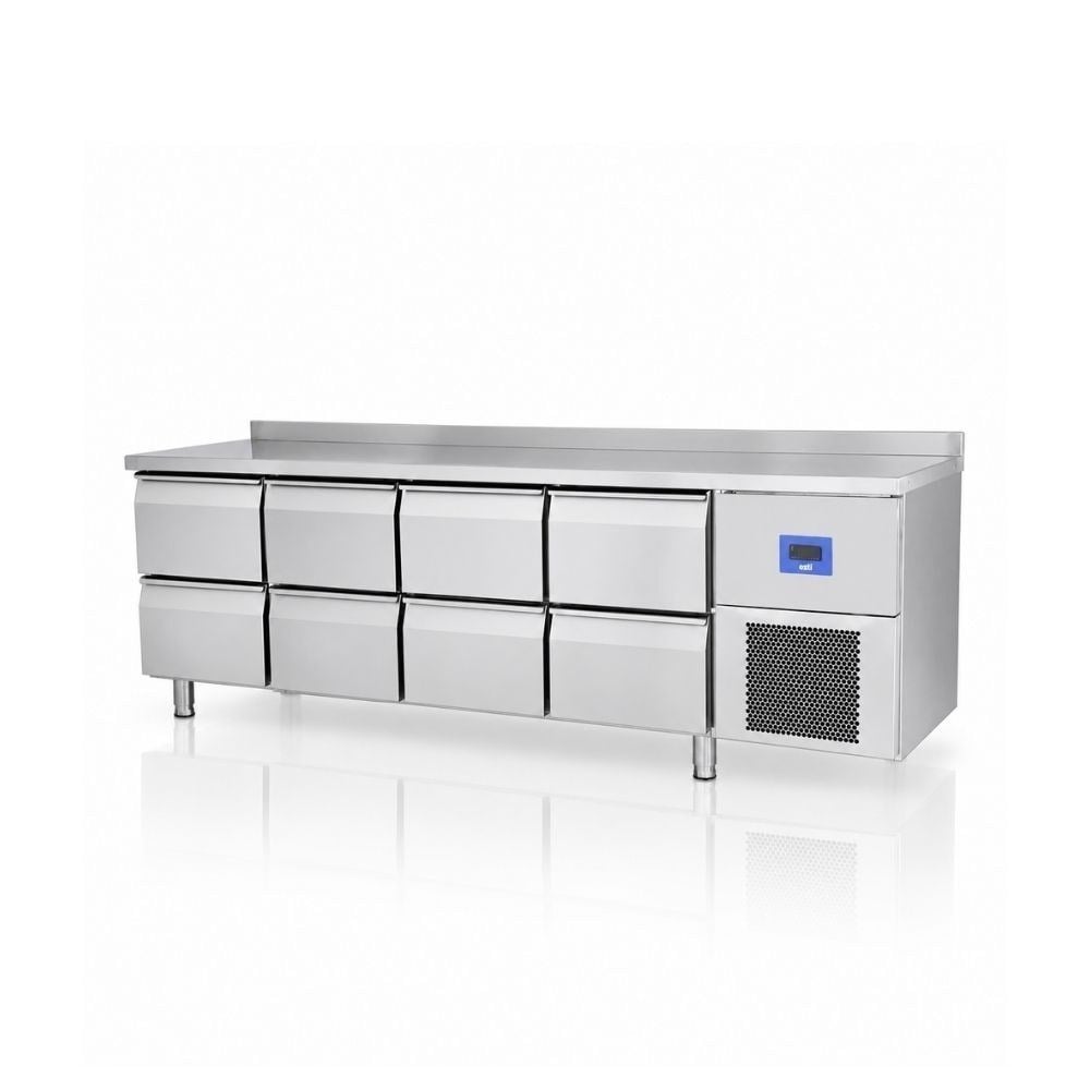 Öztiryakiler TAG 470 NMV 8 Çekmece Tezgah Tip Buzdolabı 625 Litre 430 Çelik