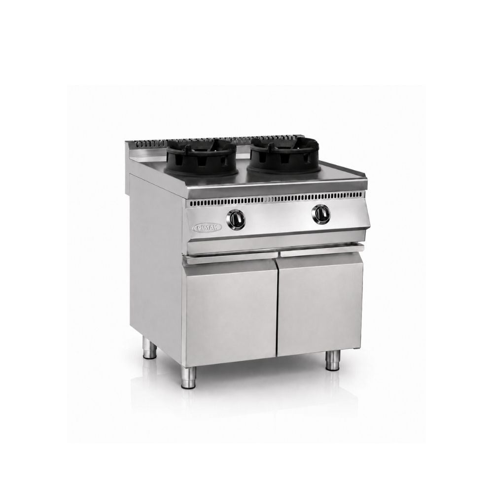 Pimak 700 Seri Dolaplı Çiftli Tüplü Wok Ocak