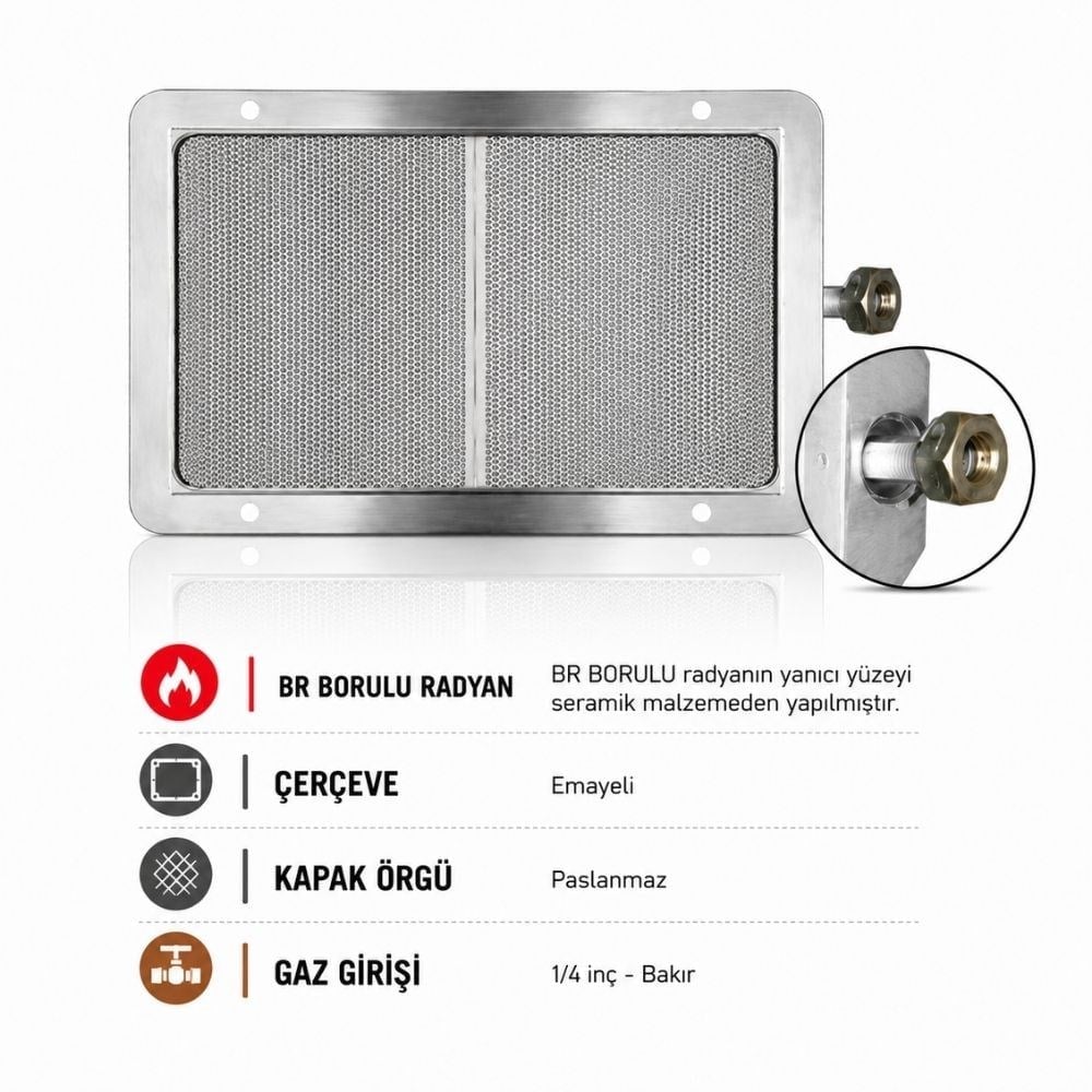 Pimak Borulu Tip Radyan Taşı 23x17 (cm) 