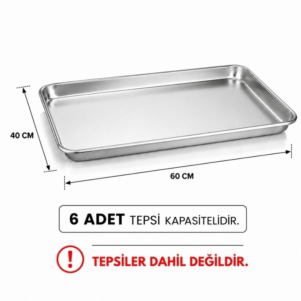 Pimak Dijital Patiseri Fırın 40x60 cm 6 Tepsi