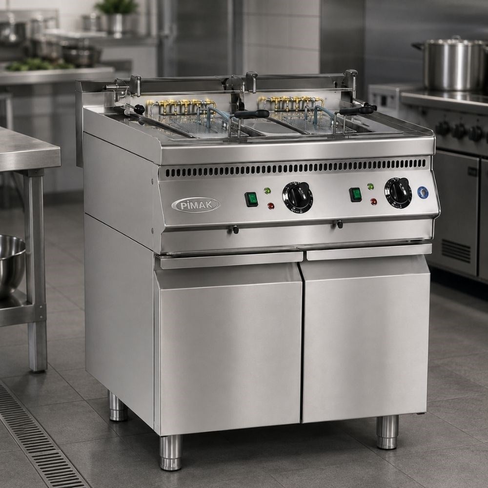 Pimak Elektrikli Fritöz 700 Seri 12+12 LT Dolaplı 80 x 70 x 85 (cm)